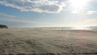 Strand van Texel in de zon