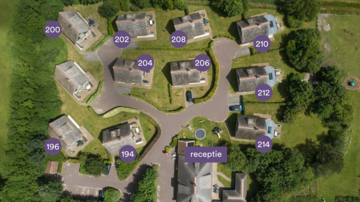 Villa park Bleekerscoogh plattegrond met huisnummers
